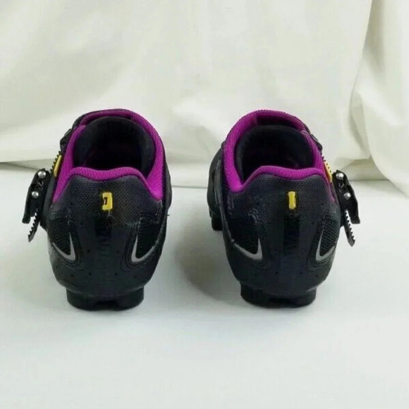 Mavic Size 8 Women's Tourmaline Cycling Road Shoes Black Purple Accent 643001 - Picture 11 of 12